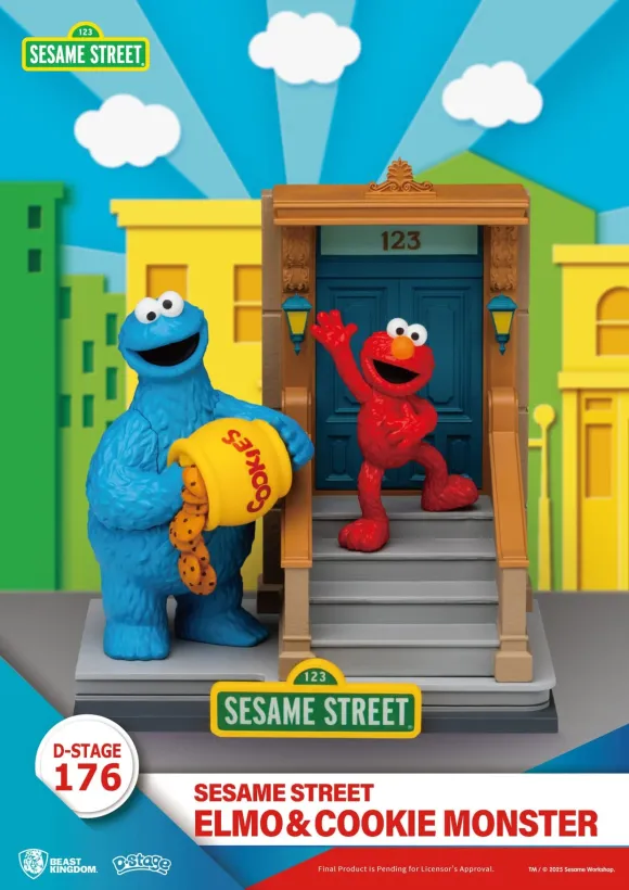 Sesamstraße D-Stage PVC Statue Elmo & Cookie Monster 11 cm 