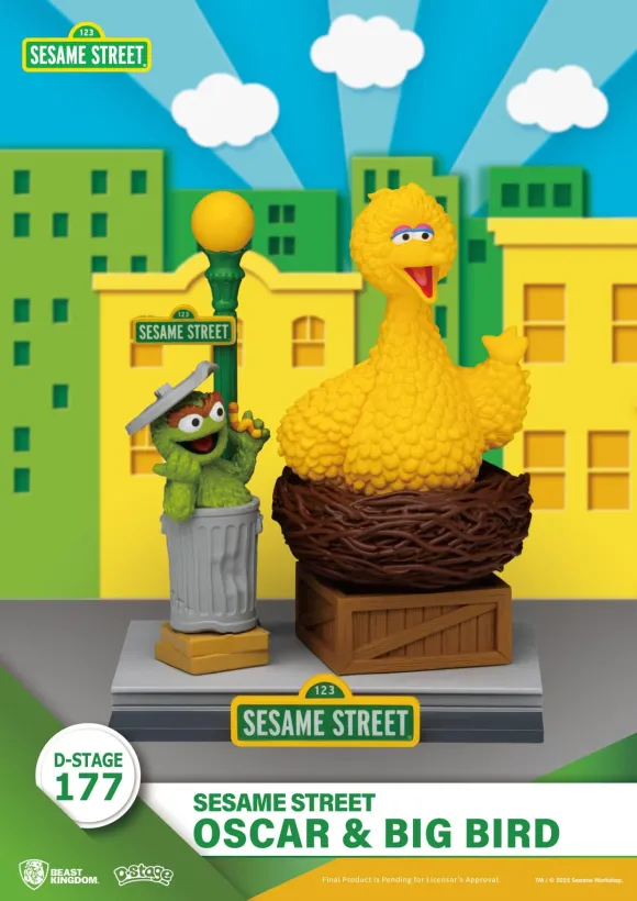 Sesamstraße D-Stage PVC Statue Oscar & Big Bird 12 cm 