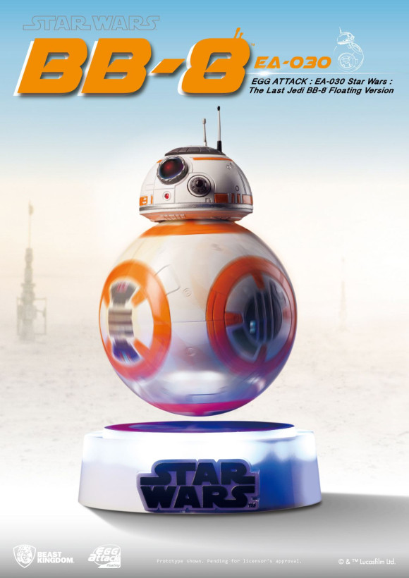Star Wars VIII BB-8 Egg Attack Schwebe-Modell mit Leuchtfunktion 13 cm