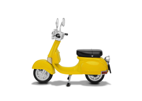 Egg Attack Action Fahrzeug mit Leuchtfunktion Motorbike Classic Style Yellow Version 12 cm