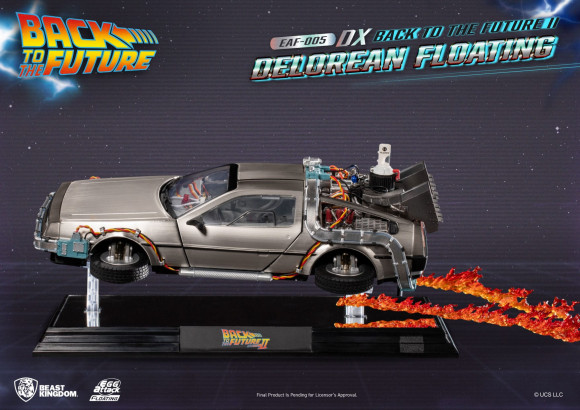 Back to the Future II DeLorean Egg Attack Floating Statue 20 cm Deluxe Version