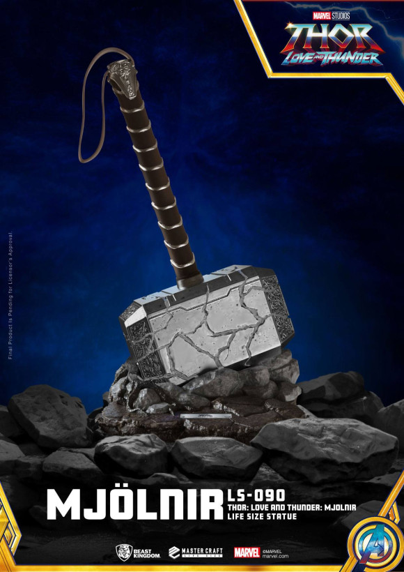 Thor: Love and Thunder Mjolnir Hammer Life-Size Statue 53 cm