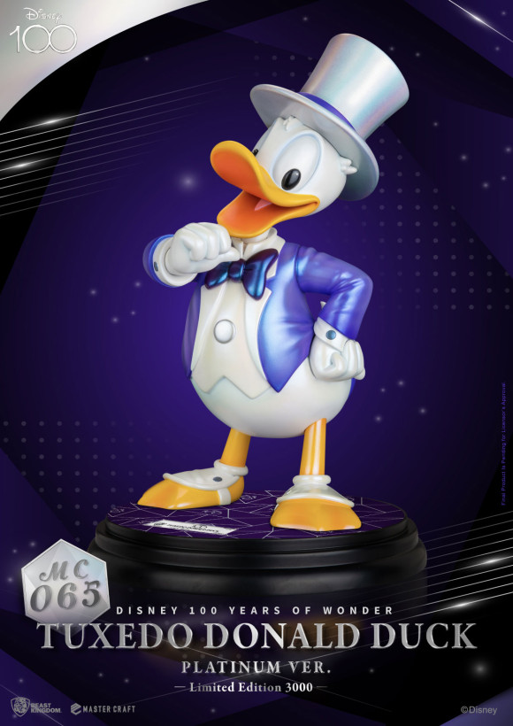 Disney 100th Tuxedo Donald Duck Master Craft Statue Platinum Version