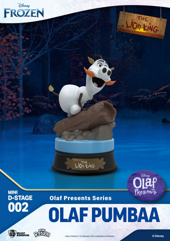 Die Eiskönigin Mini Diorama Stage PVC Statue Olaf Presents Olaf Pumba 12 cm