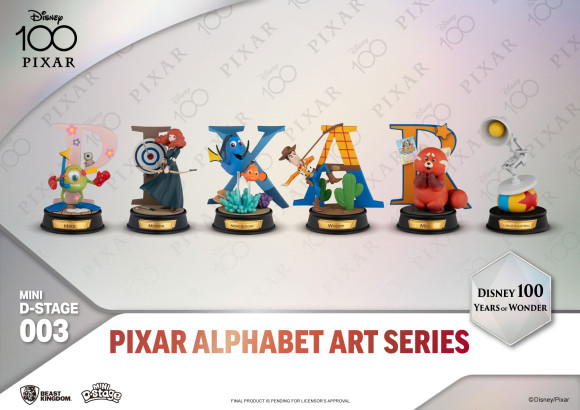 Disney Mini Diorama Stage Statuen 6-er Pack 100 Years of Wonder-Pixar Alphabet Art 10 cm