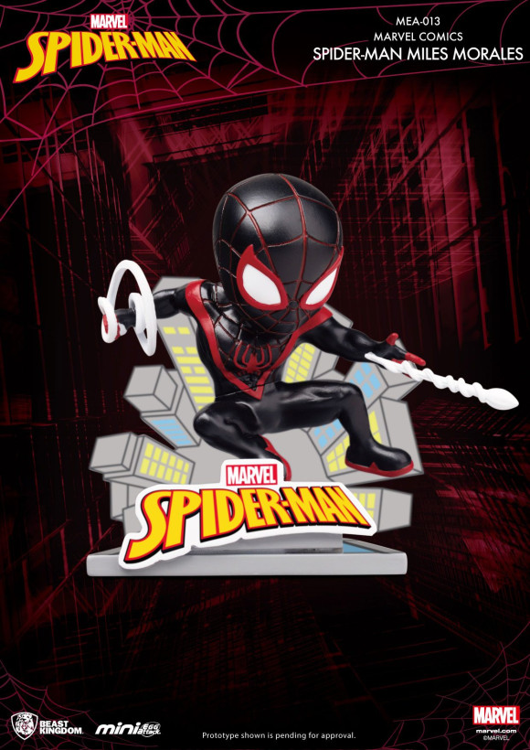 Marvel Comics Spider-Man Miles Morales Mini Egg Attack Figur 8 cm