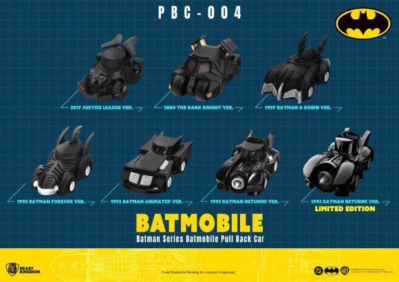 Batman Auto Batmobile Pull Back Car Series Rückzug-Autos Blind Box