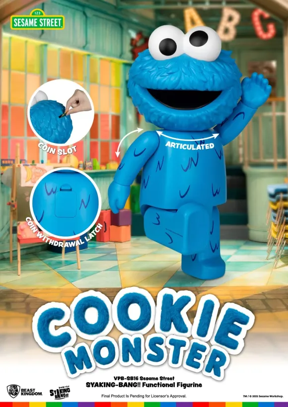 Sesamstraße Syaking Bang Series PVC Spardose Cookie Monster 47 cm