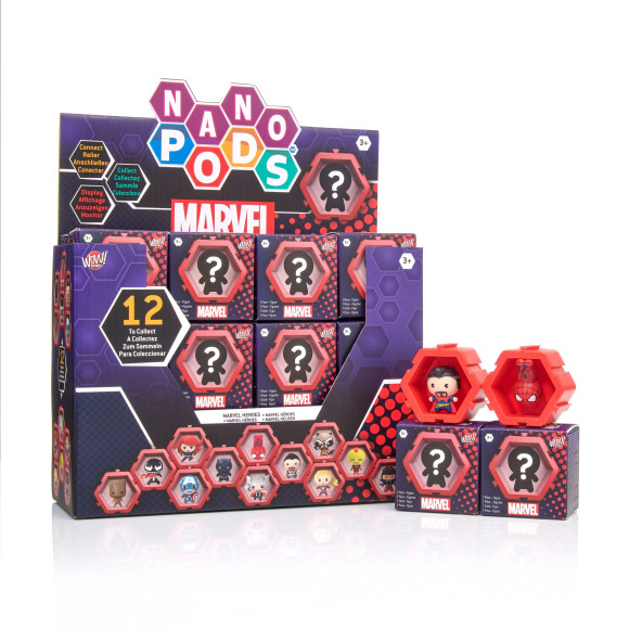 Marvel Minifiguren NANO Wow! PODs in CDU Sortiment (24) 5 cm