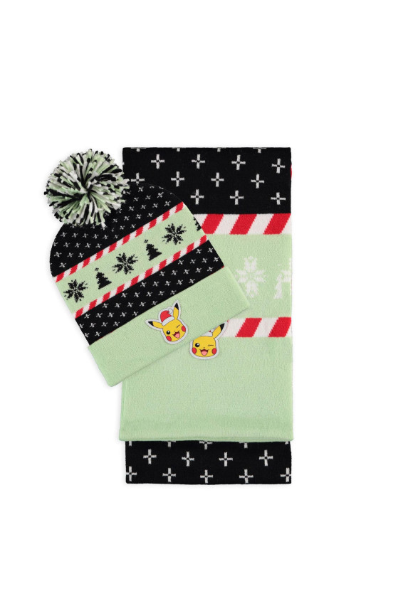 Pokemon Skimütze und Schal Set Pikachu