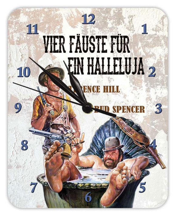 Bud Spencer & Terence Hill Wanduhr Vier Fäuste für ein Halleluja