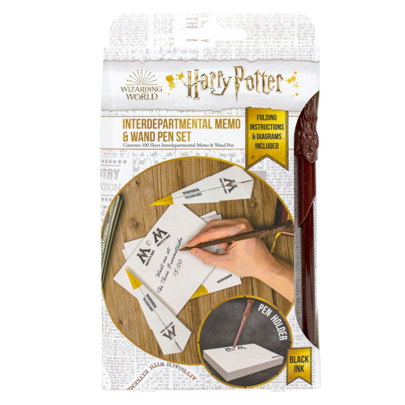 Harry Potter Notizzettel mit Zauberstabstift Hogwarts Umkarton (6)