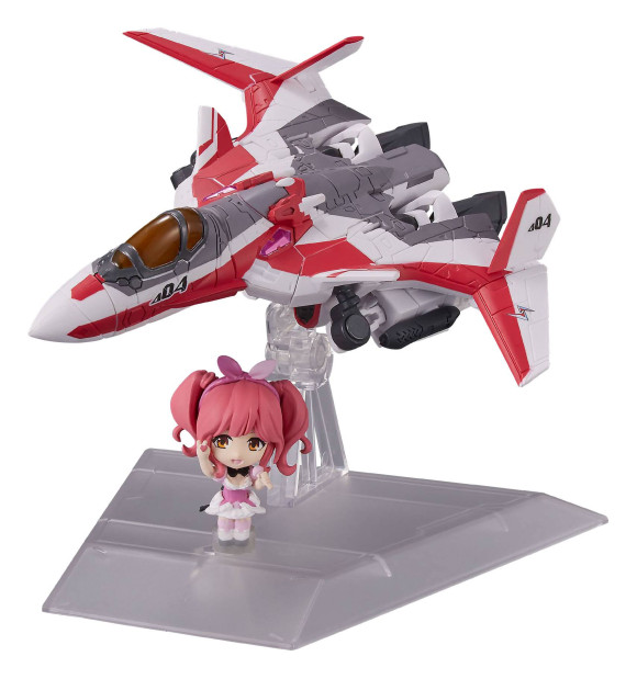 Macross Delta Tiny Session Fahrzeug mit Actionfigur VF-31C Siegfried (Mirage Farina Jenius Use) with Makina Nakajima 10 cm