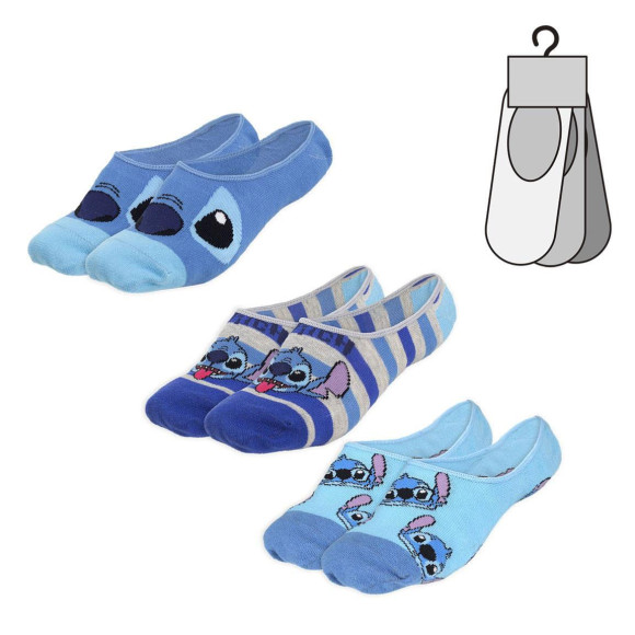 Lilo & Stitch Knöchelsocken 3-er Packs Stitch Faces Sortiment (6)