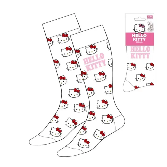 Sanrio Socken Hello Kitty Face White 36-43