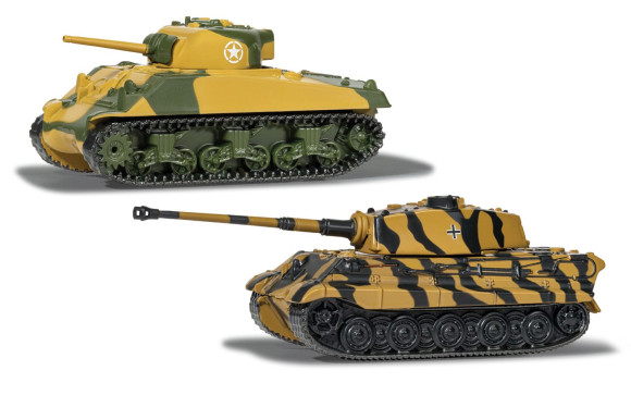 World of Tanks Die Cast Modelle 2er Pack Sherman vs King Tiger