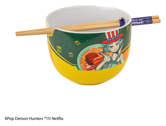 KPop Demon Hunters Ramen-Schüssel mit Stäbchen Zoey Hamburger