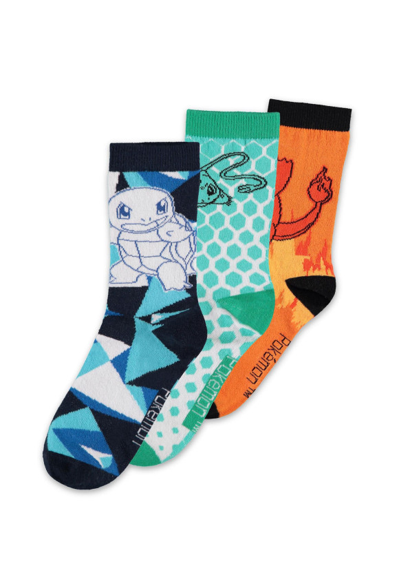 Pokemon Socken 3er-Pack Crew 39-42
