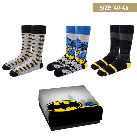 DC Comics Socken 3er-Pack Batman 40-46