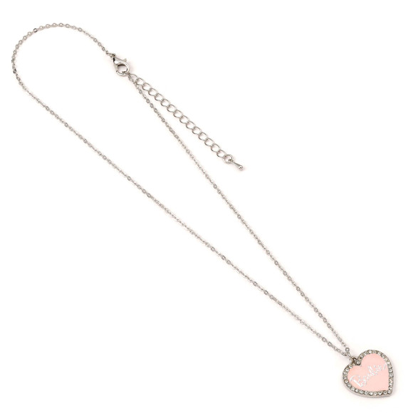 Barbie Halskette & Anhänger Pink Heart Crystal
