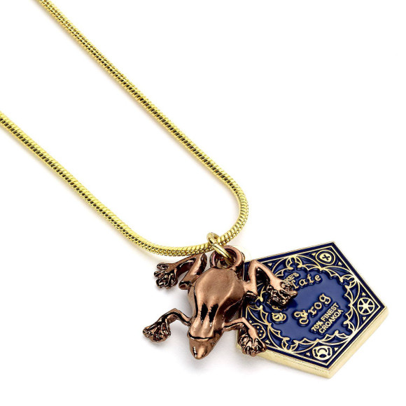 Harry Potter Halskette & Anhänger Schokofrosch (vergoldet)