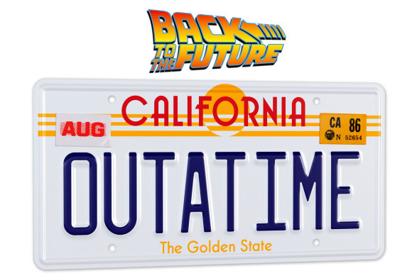 Zurück in die Zukunft DeLorean Nummernschild Outatime Replica