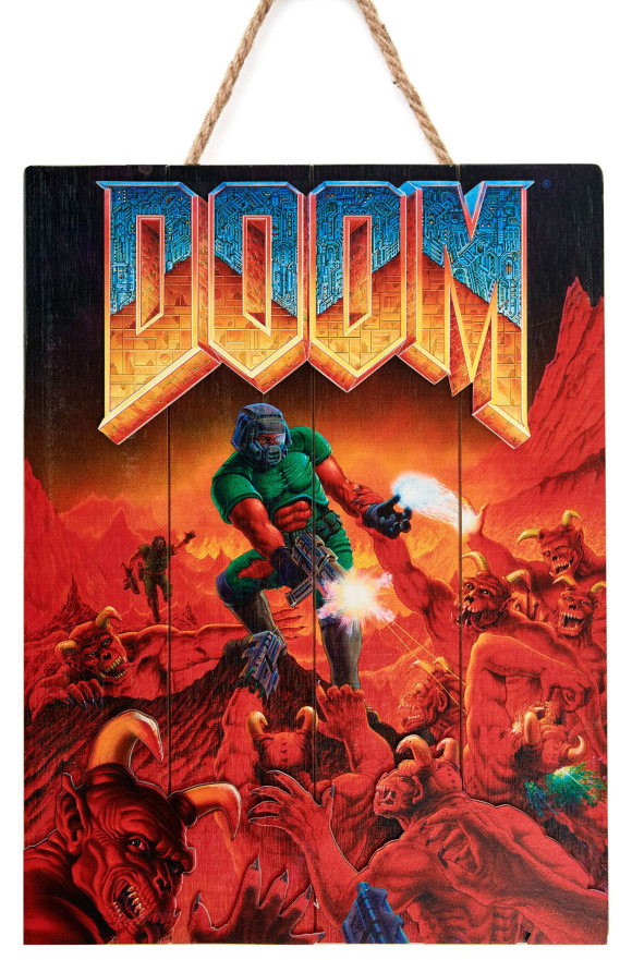 Doom WoodArts 3D Holzdruck Classic 30 x 40 cm