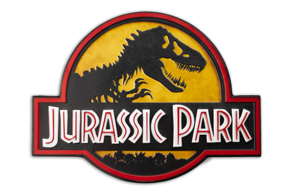 Jurassic Park Me­tall­schild Logo 46 x 31 cm