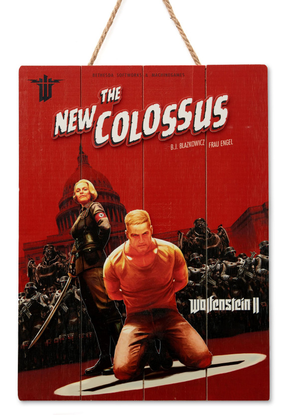 Wolfenstein WoodArts 3D Holzdruck The New Colossus 30 x 40 cm