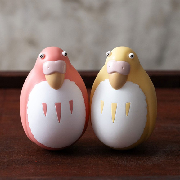 Der Junge und der Reiher Stehauffiguren 2er Pack Red & Yellow Parakeet