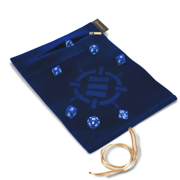 Enhance Tabletop Roll on a Scroll Würfeltasche mit Würfel Blau 