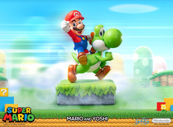 Super Mario - Mario & Yoshi Statue 48 cm