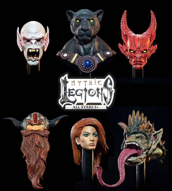 Mythic Legions: All Stars 5+ Zubehör-Set Heads Pack 1