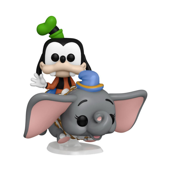 Walt Disney World 50th Anniversary POP! Rides Super Deluxe Vinyl Figur Dumbo w/Goofy 15 cm
