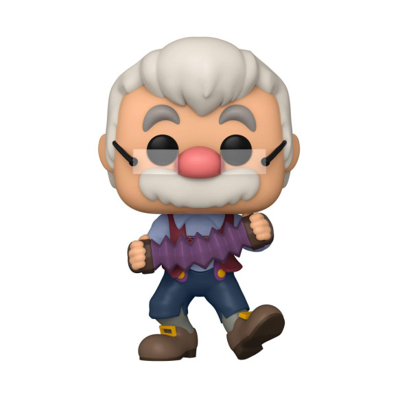 Pinocchio 80th Anniversary POP! Disney Vinyl Figur Geppetto W/Accrdion 9 cm
