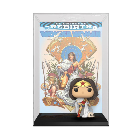 DC Rebirth POP! Comic Cover Vinyl Figur 80th Wonder Woman (Rebirth) On Throne 9 cm