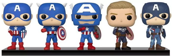 Marvel: Year of the Shield POP! Vinyl Figuren 5er-Pack Captain America: Through the Ages 9 cm