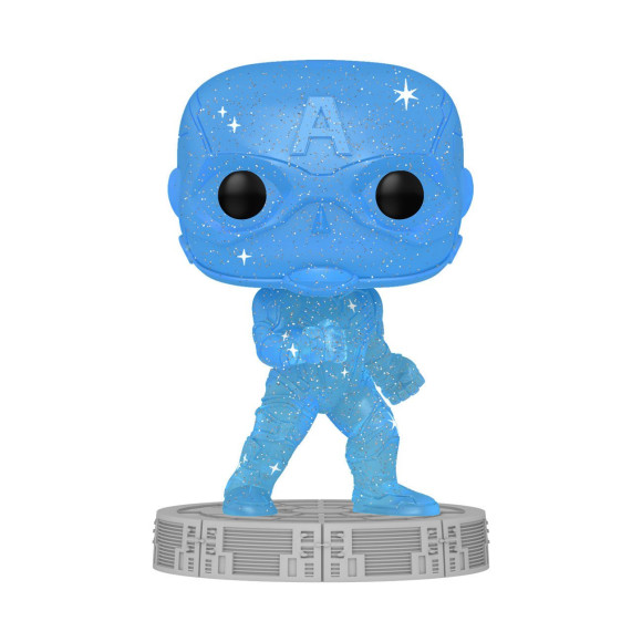 Infinity Saga POP! Artist Series Vinyl Figur Captain America (Blue) 9 cm