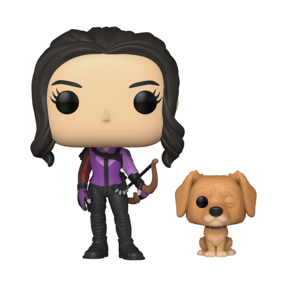 Hawkeye POP & Buddy Vinyl Figur Kate Bishop w/Lucky the Pizza Dog 9 cm