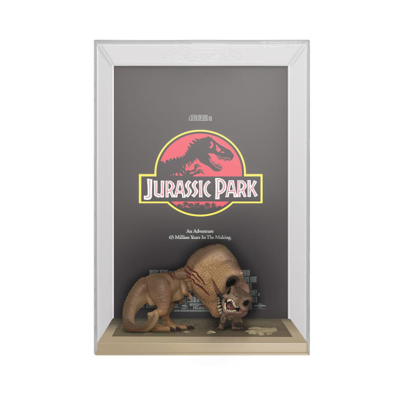 Jurassic Park POP! Movie Poster & Figur Tyrannosaurus Rex & Velociraptor 9 cm