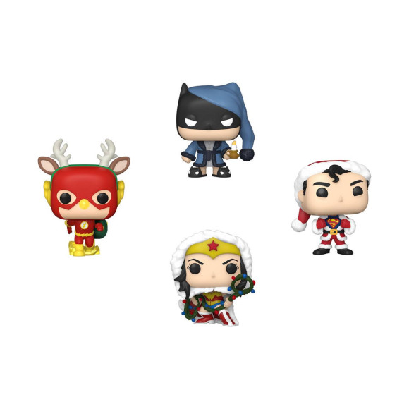 DC Comics Holiday 2022 Pocket POP! Vinyl Minifiguren 4er-Pack Tree Holiday Box 4 cm