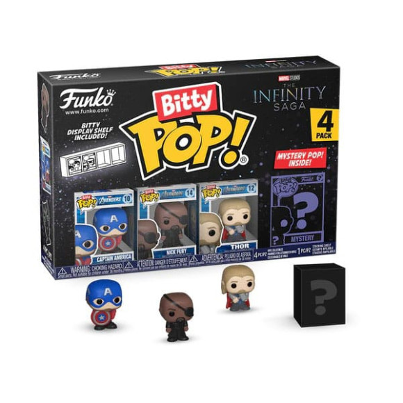 Marvel Bitty POP! Vinyl Figuren 4er-Pack Captain America 2,5 cm