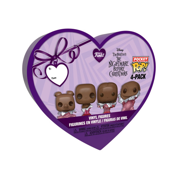 Nightmare before Christmas Valentines Pocket POP! Vinyl Figuren 4er-Pack Choc 4 cm