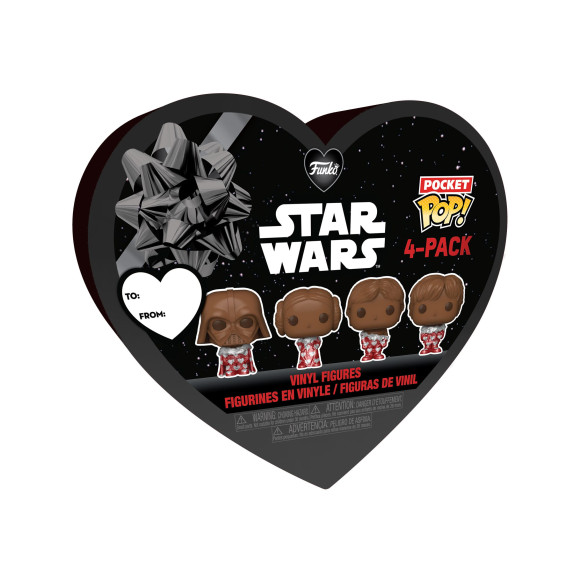 Star Wars Valentines Pocket POP! Vinyl Figuren 4er-Pack Choc 4 cm