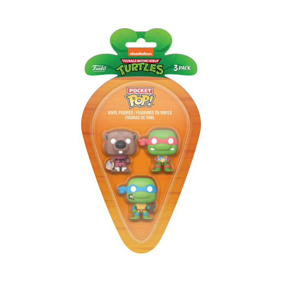 Teenage Mutant Ninja Turtles Pocket POP! Vinyl Figuren 3er-Pack L/R/S 4 cm
