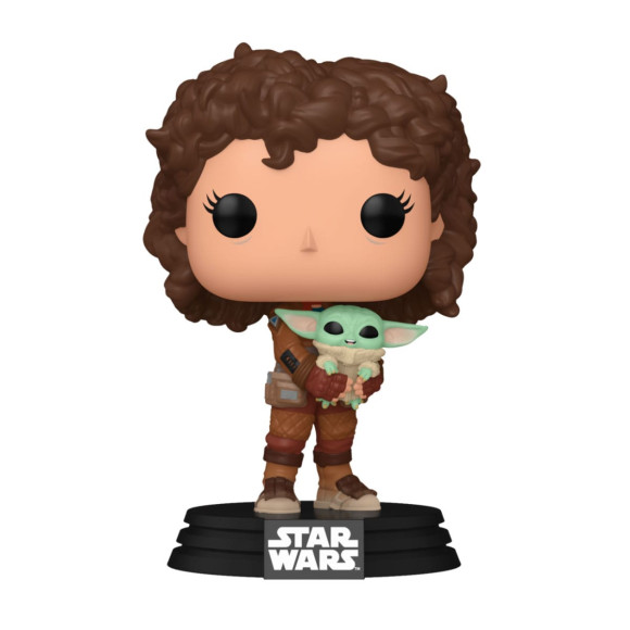 Star Wars: The Mandalorian POP! Vinyl Figur Peli Motto W/Grogu 9 cm