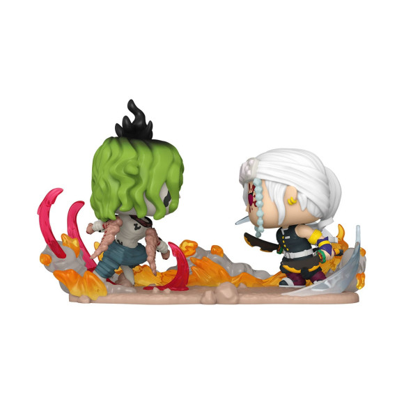 Demon Slayer: Kimetsu no Yaiba POP Moments Vinyl Figuren Tengen Vs Gyutaro 9 cm