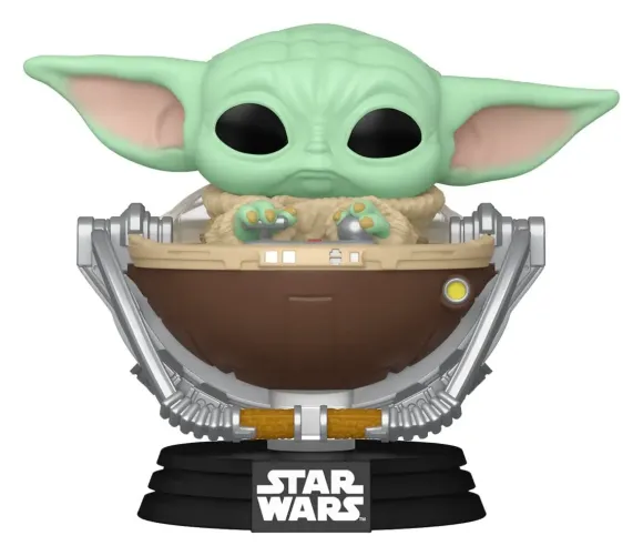 Star Wars: The Mandalorian and Grogu POP! Vinyl Wackelkopf-Figur Grogu in Pram 9 cm