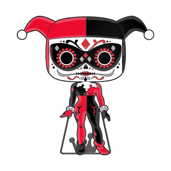 DC Comics DOTD Loungefly POP! Pin Ansteck-Pin Harley Quinn (Glow-in-the-Dark) 10 cm