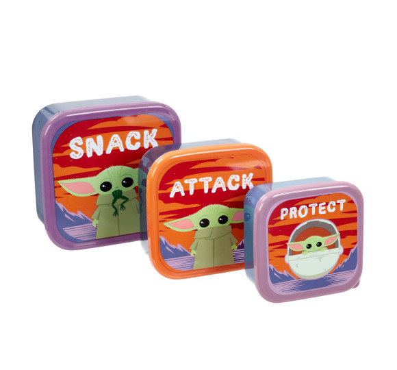 Star Wars The Mandalorian Aufbewahrungsdosen 3er-Set The Child Snack, Attack, Protect